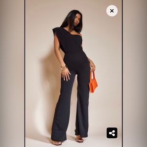 NWT black drape one should jumpsuit
